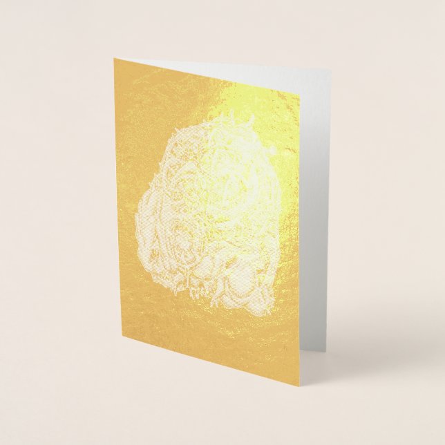 Cartão Metalizado Cabeça Cosmográfica de Brian Benson (Frente)