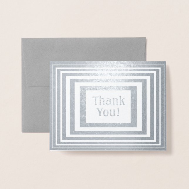 Cartão Metalizado Caixas Obrigado (Frente com envelope)
