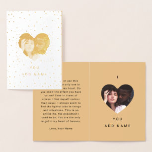 Cartão Metalizado Camel I Love You Luxury Photo Text Namorados