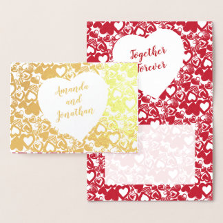 Cartão Metalizado Candy Hearts Juntos Para Sempre