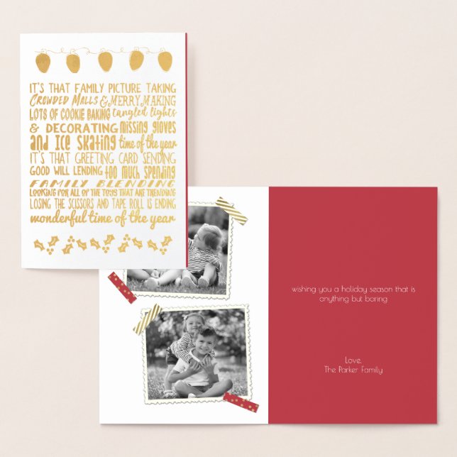 Cartão Metalizado Caos de Férias Maravilhoso (Exibição)