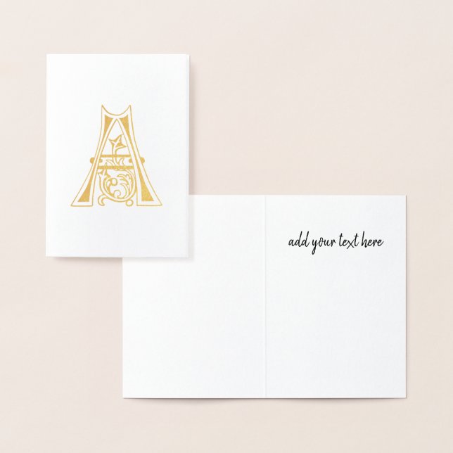 Cartão Metalizado Capital Decorativo Botânico Medieval A (Exibição)