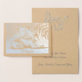 Cartão Metalizado Caprinos de Silver e Cachorros Paz na Terra