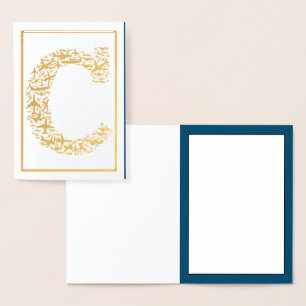 Cartão Metalizado Carta C Aviação Inicial