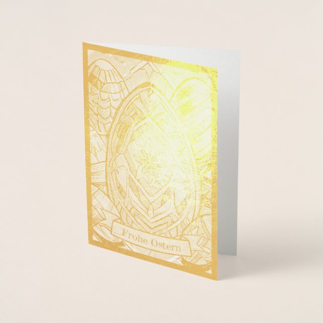 Cartão Metalizado Cartoon Osteriterbiger mit Ostereier 13553 (Frente)