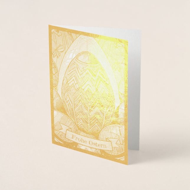 Cartão Metalizado Cartoon Osteriterbiger mit Ostereier 50085 (Frente)