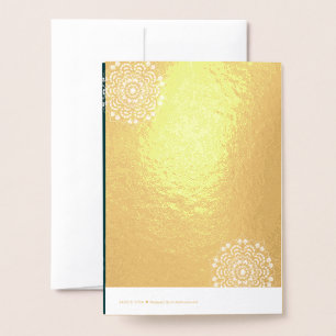 Cartão Metalizado casamento verde texurizado