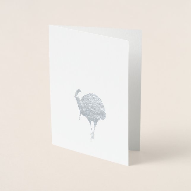 Cartão Metalizado Cassowary (Casuarius casuarius) (Frente)