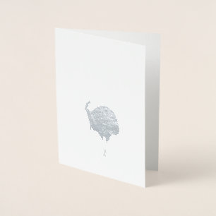 Cartão Metalizado Cassowary (casuarius do Casuarius)