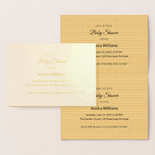 Cartão Metalizado Chá de Bebê Boho Fofo Neutro em Gênero, Personaliz