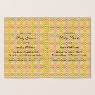 Cartão Metalizado Chá de Bebê Boho Fofo Neutro em Gênero, Personaliz