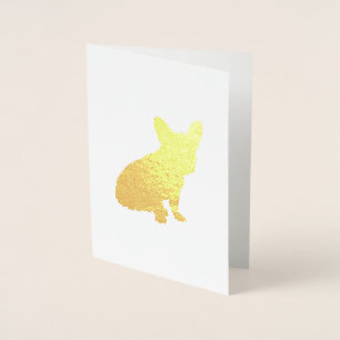 Cartão Metalizado Chá de fraldas francês Buldogue francês Frenchy Fr