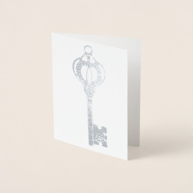Cartão Metalizado Chave prata (Frente)