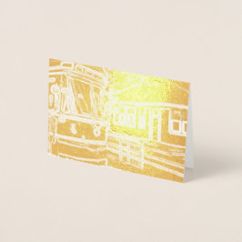 Cartão Metalizado CLRV Neon no stn Mini Tag Horizontal Foil Gift