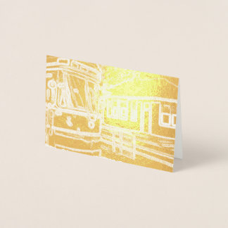 Cartão Metalizado CLRV Neon no stn Mini Tag Horizontal Foil Gift