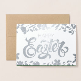 Cartão Metalizado Coelho Branco | Páscoa "Alice no País das Maravilh