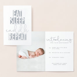 Cartão Metalizado COMER, DORMIR, Amarrar, REPETIR