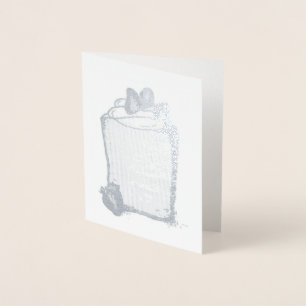 Cartão Metalizado Comida Anjo Morangos Morangos Comida