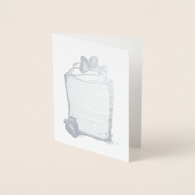 Cartão Metalizado Comida Anjo Morangos Morangos Comida (Frente)