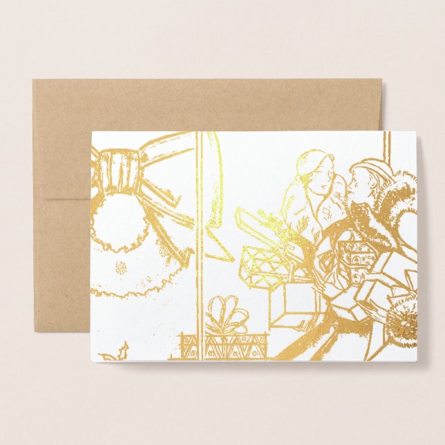 Cartão Metalizado Compra de Natal (Frente com envelope)