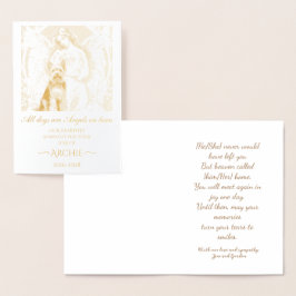 Cartão Metalizado Condolências pela perda do Yorkshire Terrier Custo