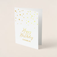 Confete Hexagonal Elegante Aniversário Feliz Perso