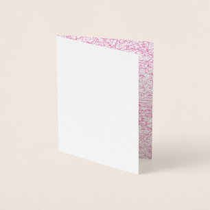 Cartão Metalizado Conjunto de Pastas de Arquivo Abstratas Rosa para
