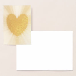 Cartão Metalizado Coração de amor