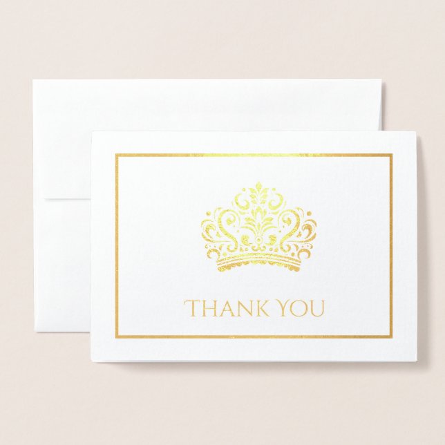 Cartão Metalizado Coroa de Concurso  (Frente com envelope)