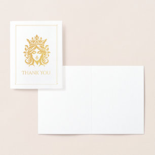 Cartão Metalizado Coroa Rainha Pageante