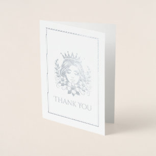 Cartão Metalizado Coroa Rainha Pageante