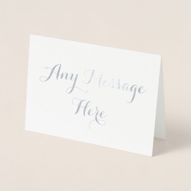 Cartão Metalizado Crie a sua própria folha de alumínio real qualquer (Frente)