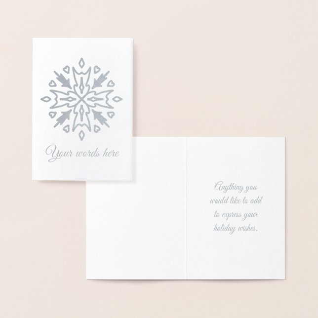 Cartão Metalizado Crie Seu Próprio Floco de Neve Tribal em Folha de  (Exibição)