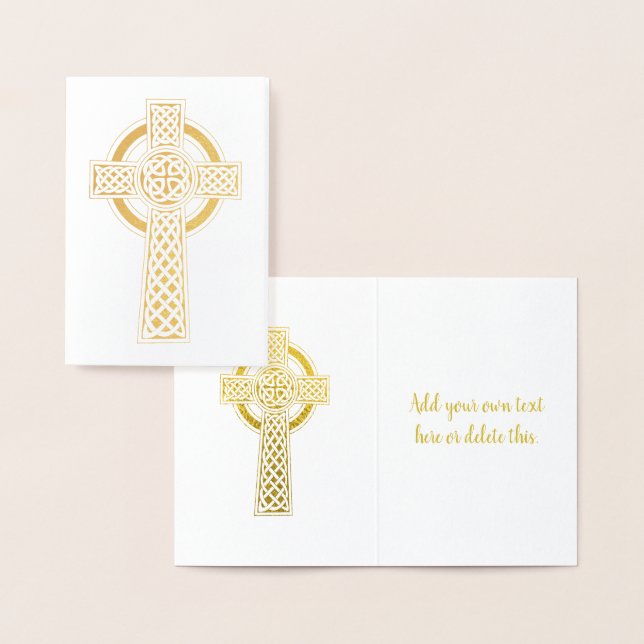 Cartão Metalizado Cruz Celta | Religioso (Exibição)