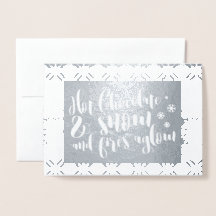 Design de Chocolate Quente e Neve