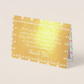 Cartão Metalizado Designer Dourado Elegante