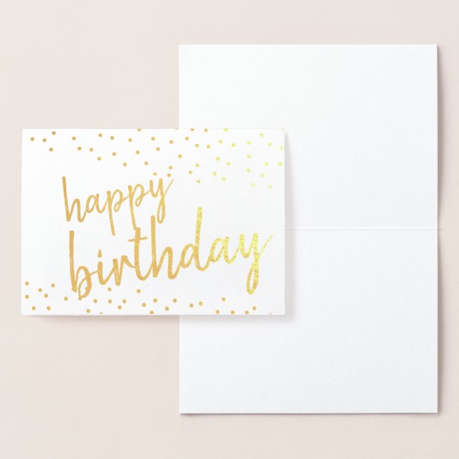 Cartão Metalizado Deu um feliz aniversário brilhante! (Exibição)