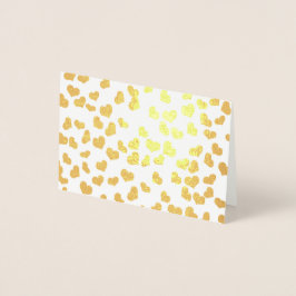 Cartão Metalizado Dia de os namorados Simples Elegante Dourado