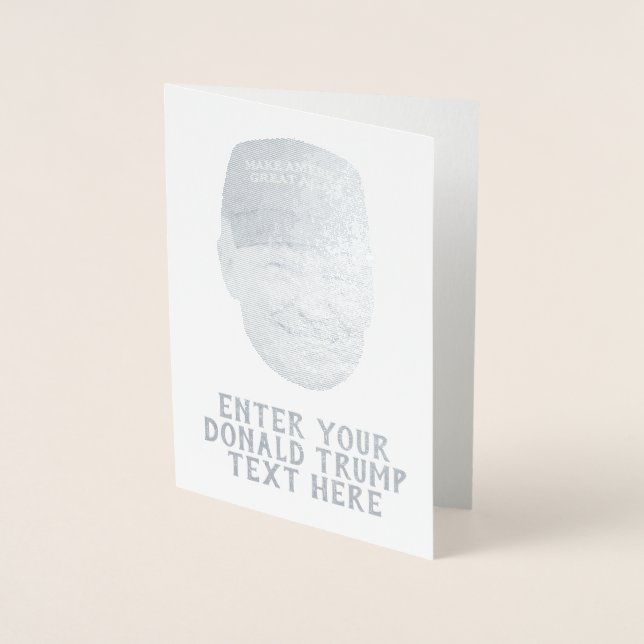 CARTÃO METALIZADO DONALD TRUMP MAGA PERSONALIZADO (Frente)