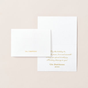 Cartão Metalizado Dourada a época mais maravilhosa do Monograma do A