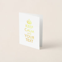 Dourado Mantenha calma e seu texto