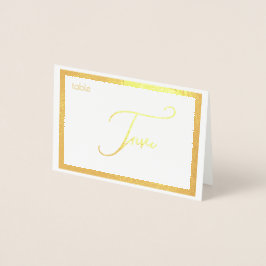 Cartão Metalizado Elegant Foil Wedding Número da Mesa em Tenda - CIN
