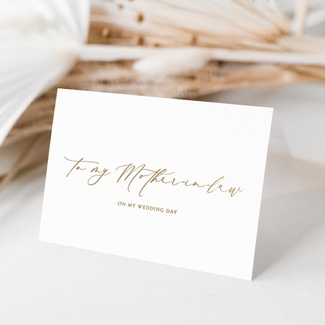 Cartão Metalizado Ellesmere Para O Dia De Casamento Da Minha Mãe De  (To My Mother-in-law Wedding Day Ellesmere)