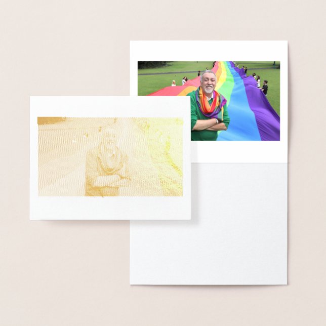 Cartão Metalizado Em memória de Gilbert Baker 1951 - 2017 Foil Card (Display)