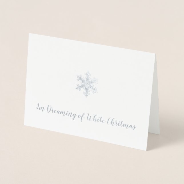 Cartão Metalizado Estou Sonhando com um Natal Branco (Frente)
