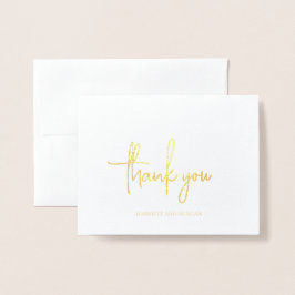 Cartão Metalizado Eterno Elegante Casamento Obrigado