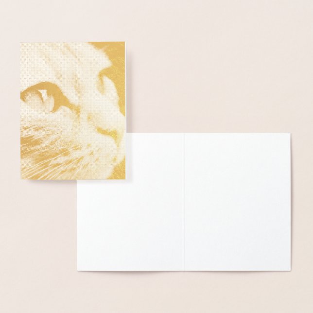 Cartão Metalizado Face determinada de um gengibre (Exibição)