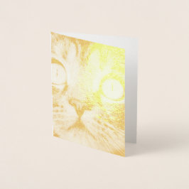 Cartão Metalizado Fechamento de Gato com Olhos Amarelos