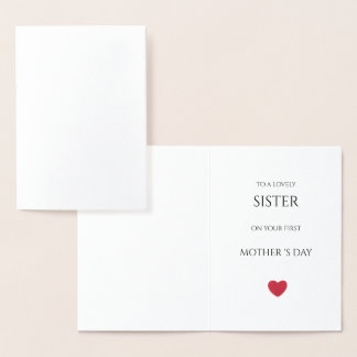 Cartão Metalizado felicitacion dia de la madre para hermana