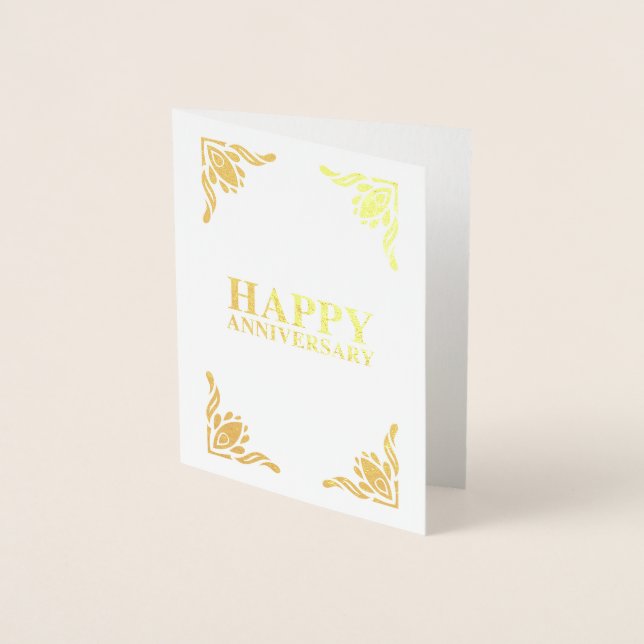 Cartão Metalizado Feliz aniversário (Frente)